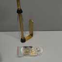 Paper Towel Holder Under Cabinet with 2 Hooks, Paper Towel Holder Wall Mount with Damping Effect, SelfAdhesive or Drilled Paper Roll Holders for Kitchen, Bathroom, RV(Gold)