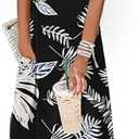 Zeagoo Womens Maxi Summer Dress with Pockets Casual Short Sleeve Sundress Trendy 2026 Curve Hem Long Dress