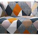 Lamberia Printed Sofa Cover Stretch Couch Cover Sofa Slipcovers for Couches and Loveseats with Two Free Pillow Case Washable Pet Friendly (Geometric, Sofa-4 Seater)