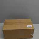 PTSTING Silverware Caddy Wood Utensil Holder Paper Plate Dispenser Silverware Utensil Caddy Cutlery Flatware Organizer Box for Spoons Forks Plates Napkins (Brown)