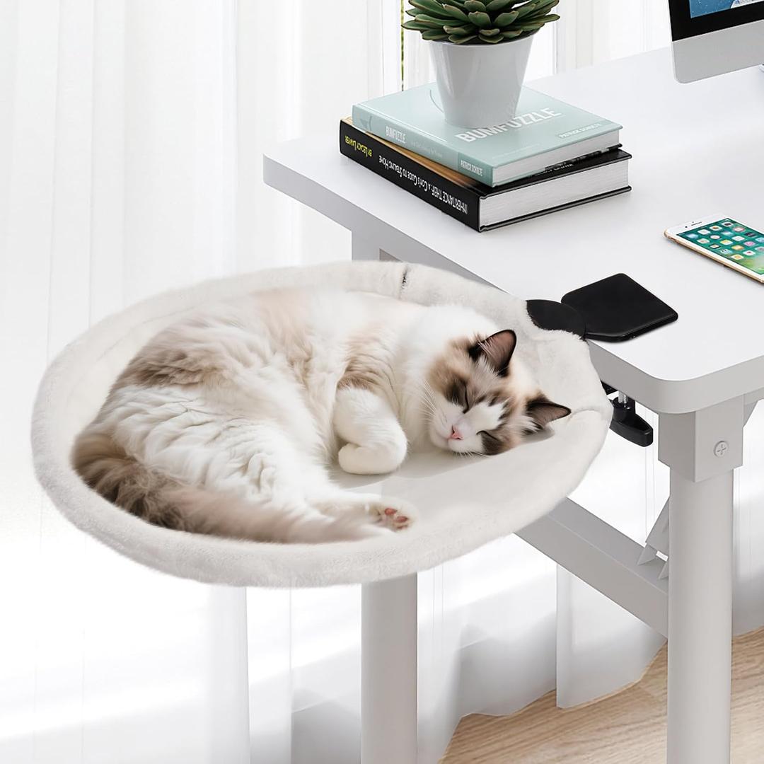 Uross Desk Cat Bed- Beige (Side of the Table)