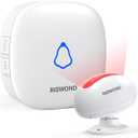 Wireless Motion Sensor Door Chime: Business Entry Doorbell Indoor Motion Detector Buzzer (500Ft Range, 32 Tunes, 5 Level Volume) Store Entrance Alert Bell Bed Alarm for Elderly Dementia Patients