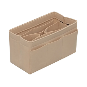Felt Purse Organizer Insert for Handbag Tote Purse 14 Pockets Beige Large