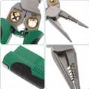 Alipis 8-in-1 Wire Strippers with Voltage Tester - Stainless Steel Multi-Functional Wire Stripping and Crimping Tool with Non-Slip Handle for Electricians Diy and Car Repairs