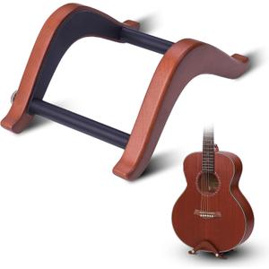 Acoustic Guitar Stand,Adjustable Clip-On Self-Standing Solid Wooden Guitar Stands Floor,Portable Light Weight Martin Guitar Holder and Guitar Clamp,Gift for Acoustic, Classic and Folk Guitar