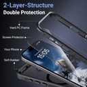 Magnetic for iPhone 17 Case,[Screen Protector] [Compatible with MagSafe][Military Grade Drop Protection][Heavy Duty Protection][Shockproof] 2-Layer Durable Bumper Phone Case 6.3"-Black