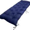 Waterproof Outdoor Bench Cushion, 48"x20", Swing Cushion Patio Furniture Cushions 3 Seater, for Garden Patio Furniture Lounger Bench (Navy blue, 48x20 in)
