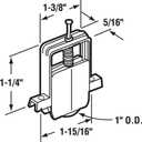4-Pack Sliding Screen Door Rollers Replacements Hardware with Spring-Loaded Design, White Plastic Housing, Steel Ball Bearing, 1 inch Diameter Replaces B 691 and B 695 Used on Both Top and Bottom