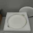 AmorArc Ceramic Dinner Plates Set of 6, Wavy Rim 10.5 Inch Stoneware Dish Set, Large Dinnerware Plates for Kitchen-Microwave&Dishwasher Safe, Scratch Resistant-Reactive Glaze Matte White
