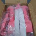 Collapsible Baby Bathtub for Newborns to Toddler with Real-time Temp Monitor & Floating Cushion,Portable Travel Tub for 0-36 Month, Foldable Baby Bath Tub for Infants Girl (Pink)