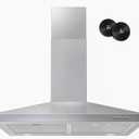 FIREGAS Range Hood 30 inch, Wall Mount Range Hood with LED Lights, 3-Speed Exhaust Fan, Ducted/Ductless Convertible, Aluminum Mesh Filters, Button Controls, Stainless Steel Kitchen Vent Hood