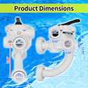 261173 1-1/2" Multiple Port Valve Compatible with Quad D.E. and Sand Filters,1.5 inch Threaded Ports 6 Positions Side Mound Backwash Valve