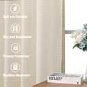 H.VERSAILTEX Boho Curtains - 2 Panel Faux Linen Light Filtering Back Tab Curtains - 84 Inches Long Luxury Linen for Bedroom & Living Room, 52W X 84L, Natural