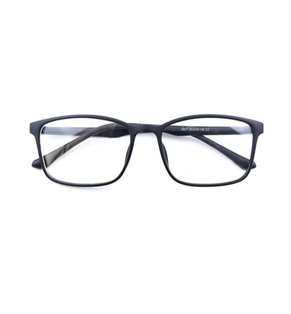 Livho Rectangular Eyeglasses Blue Light Blocking TR Frame Reading Glasses Computer Reader Plain Sunglasses Reduce Fatigue (Color : Black-1, Size : +350)