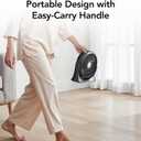 Comfort Zone 11-Inch High-Velocity Tabletop Air Circulator Fan, Quiet Personal Fan with 3 Speeds & 90 Adjustable Tilt  Portable Desk Fan for Home, Bedroom, or Office, Black