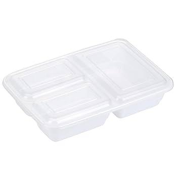 GoodCook 2-Compartment Clear Plastic Meal Prep Container
