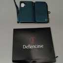 Defencase for iPhone 17 Magnetic Wallet Case Compatible with Magsafe with RFID Blocking Zipper Pocket & Card Holder for Women Men PU Leather Strap Detachable Case for iPhone 17 (6.3 inch), Blue Green