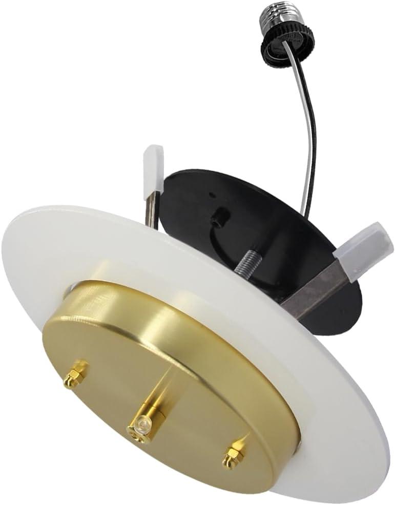 5/6 Inch Recessed Can Light Conversion Kit,for Ceiling Light Fixture,Pendant Light,Ceiling Fan Compatible.Instant Convert to Hanging Light, Gold 1 Pack
