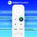 Amzpas Voice Remote for Google Chromecast 4K Snow TV, G9N9N Replacement Remote Control for Google TV HD/4K Snow Streaming Stick, GA01409-US, GA01919-US, GA01920-US, GA01923-US, GA02463-US, GA02464-US, White