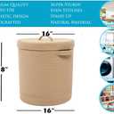 16" x 16" x 18" Extra Large Storage Basket with Lid, Cotton Rope Storage Baskets, Laundry Hamper, Cloth Bin, for Clothes Towels Blankets Pillows Storage in Living Room, Full Beige with Cover