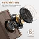 Vinyl Record Player with 24W HiFi Stereo Speakers Vintage Bluetooth Turnable for Vinyl Records with Belt Drive 2-Speed, Magnetic Cartridge RCA Output BT5.3