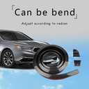 Car Rear Spoiler Roof Lip Kit, Carbon Fiber 3D Rubber Trunk Spoiler Trim Strip, Car Rear Spoiler Kit, Auto Exterior Accessories Punch-Free Installation for Most Cars