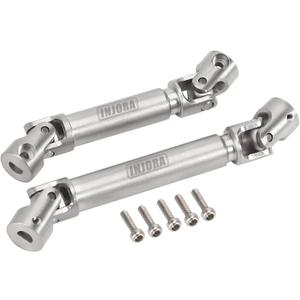 INJORA Drive Shaft D-Shaped Hole Stainless Steel Center Drive Shaft for Axial SCX24 JLU C10 Bronco Base Camp 4Runner 1/24 RC Crawler Upgrade Parts