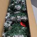 HOLLO STAR 7.5 ft Prelit Christmas Tree with 304 LED Lights, App Control, Slim Pencil Christmas Tree, Multi-Color RGBW Lights, 950 Flocked Frosted Tips, Xmas Tree, 72 Pine Cones, for Home, Party