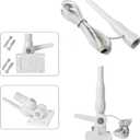 Marine VHF Base Antenna for Marine radios, 156-163 MHz, VHF Radio Marine Antenna, 7 Meters RG58U Cable, Adjustable Ratchet, Nails