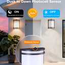 CLOUDY BAY Dusk to Dawn LED Outdoor Wall Sconce,3000K /4000K /5000K Adjustable,15W Porch Light,Oil Rubbed Bronze,2 Pack