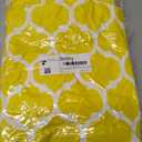 2 x Smiry Round Picnic Tablecloth, Waterproof Elastic Fitted Table Covers for 36" - 44" Tables, Wipeable Flannel Backed Vinyl Tablecloths for Camping, Indoor, Outdoor, Yellow & White, For Up To 36"-44" Round