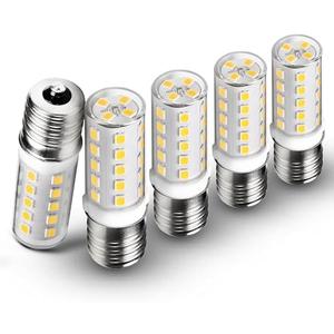 Heifymi E17 Intermediate Base LED Appliance Light Bulb Over Stove 4 Watt Equivalent 40 Watt 4000K Natural White for Chandelier Ceiling Fan Microwave Range Hood Light Bulbs,Non-Dimmable,450lm,5pack