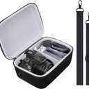 Case for Panasonic LUMIX FZ80D/G7/G85 for Canon PowerShot SX530 HS for Fujifilm X-T50/X-T5 4K Digital Camera, Compact Camera Travel Carrying Organizer with Shoulder Strap (Case Only) (Black)