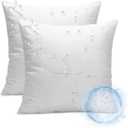 Ashler Outdoor Pillow Inserts, 18x18 Waterproof Throw Pillows Pack of 2, Outdoor Pillows Water-Resistant Decorative Premium Square Pillow Stuffer Sham for Porch Patio Living Room Bedroom Furniture