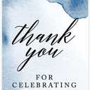 Andaz Press 100-Pack Thank You For Celebrating With Us Favor Tags Navy Blue Watercolor Cardstock Gift Tags with Bakers Twine for Wedding Baby Shower Bridal Shower Birthday Party Favors 2 x 3.75-Inches