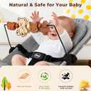 Bouncer Toy Bar Compatible with Baby Bjorn Bouncer, Wooden Arch Toy Bar Attachment for Baby - Sensory Development & Play Accessories for Newborn and Infant 3-36 Months - Forest