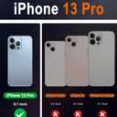 SHIELDON Case for iPhone 13 Pro 6.1", Genuine Leather Wallet Folio Case RFID Blocking Card Holder Kickstand Shock Absorbing Protection Cover Compatible with iPhone 13 Pro 5G - Navy Blue