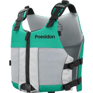 Poseidon Adjustable Water Safety Life Jacket - Classic Unisex Design with Front/Rear Storage Compartments for Multiple Water Activities, Large