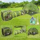 Outdoor Cat Enclosures for Indoor, Portable Mesh Tent, Outdoor pet Tunnel, Cat Playhouse with Adjustable Cat Harness and Leash for Walking, Colorful Tease Ball for Small Animals