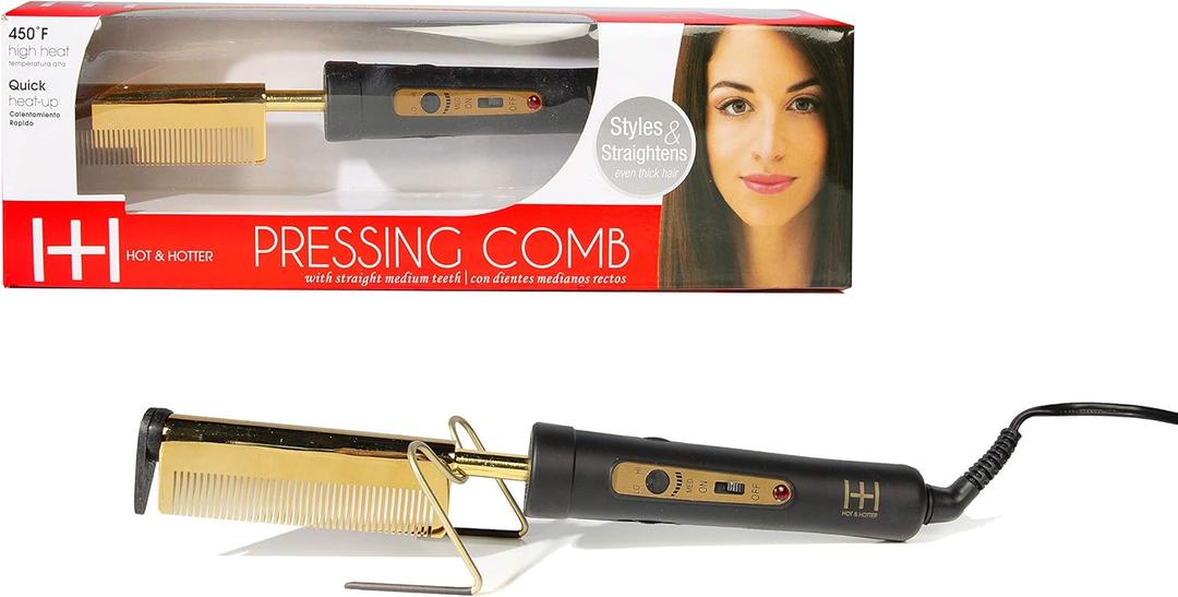Hot & Hotter Electric Pressing Comb 5838