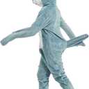 Kids Flannel Animal Onesie Costume Halloween Dress up Christmas for Girls and Boys (10 Years, Blue Shark)