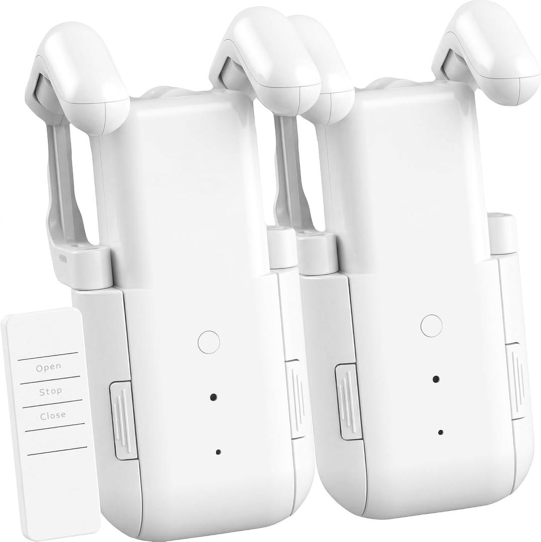 Smart Electric Curtain Opener: 20kg Torque Bluetooth Remote 20m Range | 4000mah Type-C Battery 6-Month Runtime | Compatible Roman T U Tracks | Easy Installation For Home Office Seniors