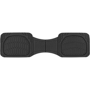 Motor Trend Premium FlexTough Deep Dish Rear Rubber Floor Mat Liners, Heavy Duty All-Weather Universal Fit Trim-To-Fit Floor Mats for Cars Sedans Trucks SUVs, Durable & Easy To Clean Car Mats - Black