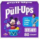 Pull-Ups Boys' Potty Training Pants, Size 5T-6T Training Underwear (46-60 lbs), 80 Count (2 Packs of 40)