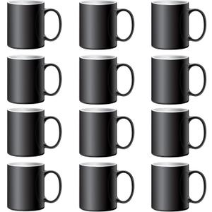 TANGLONG Color Changing Coffee Mugs 15oz Sublimation Mugs Magic Mug Heat Sensitive Coffee Mugs Tazas Magicas Para Sublimacion Set of 12