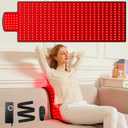Red Light Therapy Mat, 40" x 16.5" Red Light Therapy for Body with 420LEDs, 660nm 850nm Infrared Light Therapy with Timer for Back Shoulder Waist Knees for Women Men