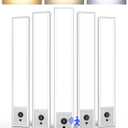 EZVALO 5 Pack Under Cabinet Lighting, 2400mAh Rechargeable Motion Sensor Light, 10inch Magnetic Closet Lights with Dimmable & 3 Color Temps, Wireless Motion Activated Lights with Remote for Kitchen