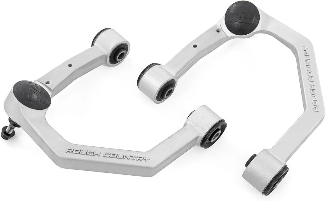 Rough Country Forged Aluminum Upper Control Arms for Toyota Tacoma (2024-2025) with 3.5" Lift, 2-Pack, Silver