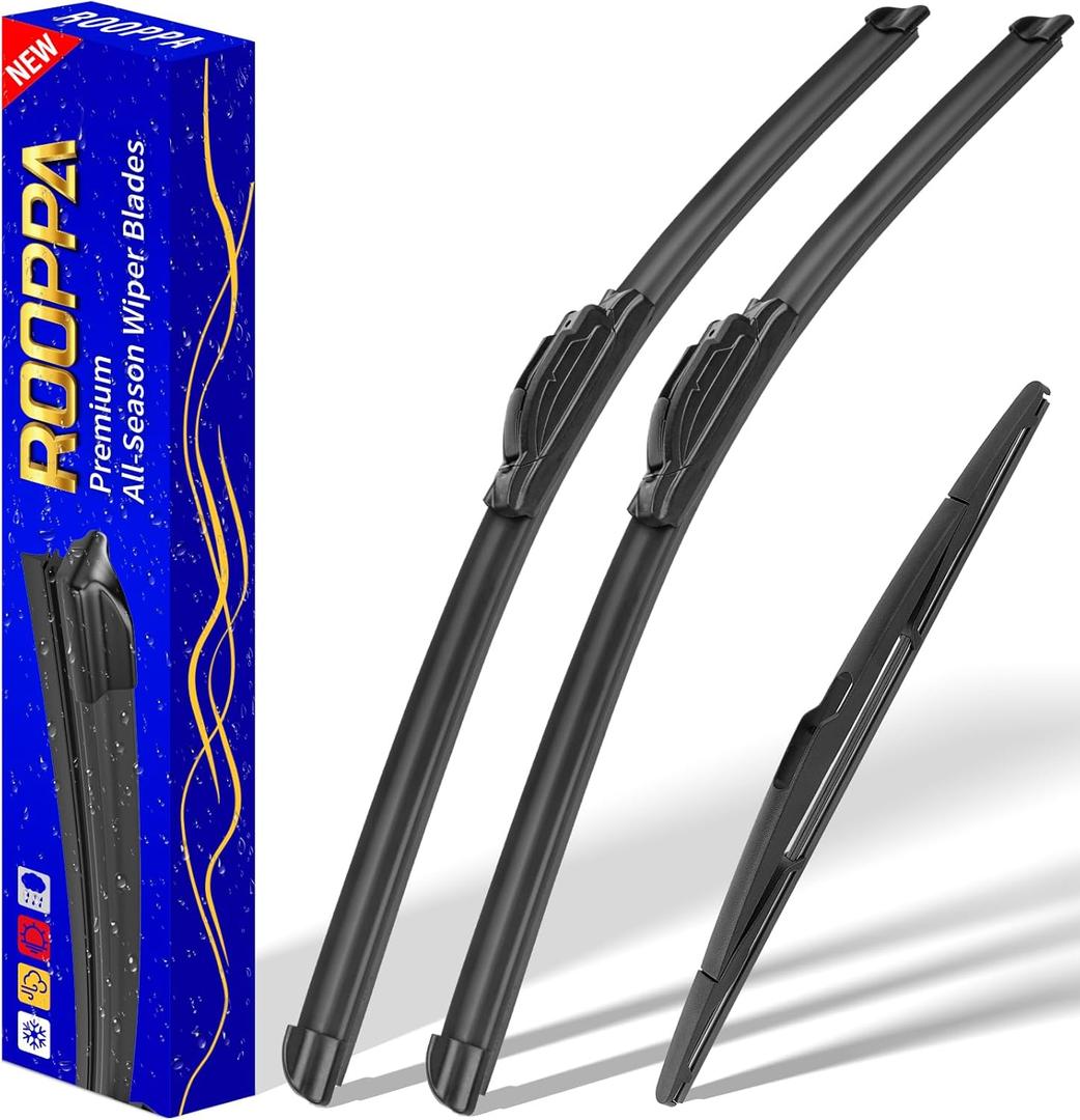3 wipers Replacement for BMW X3 2004-2010, Windshield Wiper Blades Original Equipment Replacement - 22"/20"/14" (Set of 3) U/J Hook