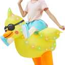 WinnerWhy Child Inflatable Costume with LED Light Blow up Halloween Animal Dress Jumpsuit for Kids Boy Girl